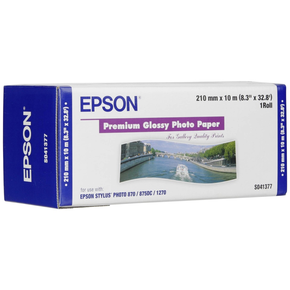 Epson fotopaber Premium Glossy Paper 210 mm x 10 m, 255 g S 041377