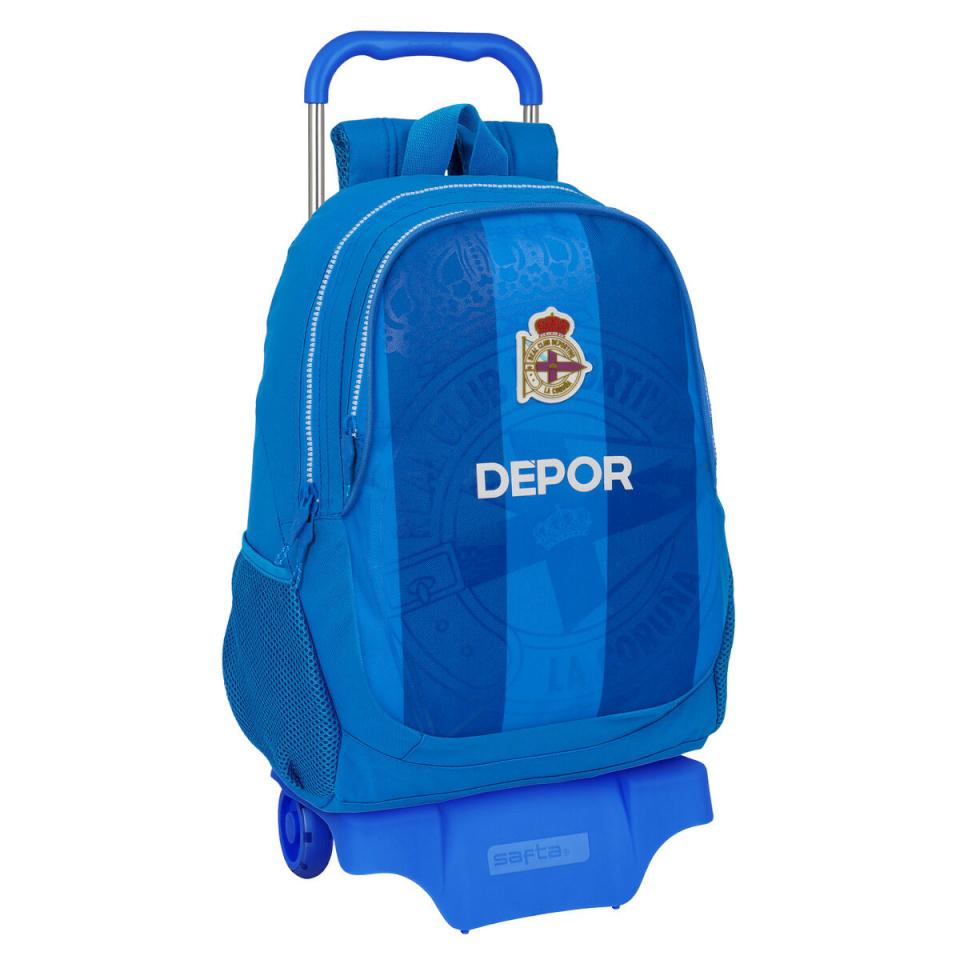 R. C. Deportivo de La Coruña ratastega koolikott sinine 32x44x16cm