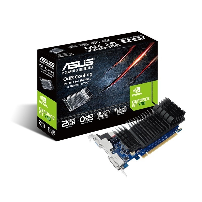 ASUS videokaart GeForce GT730 2GB DDR5 PCI 2.0 64BIT DVI-D HDMI HDCP