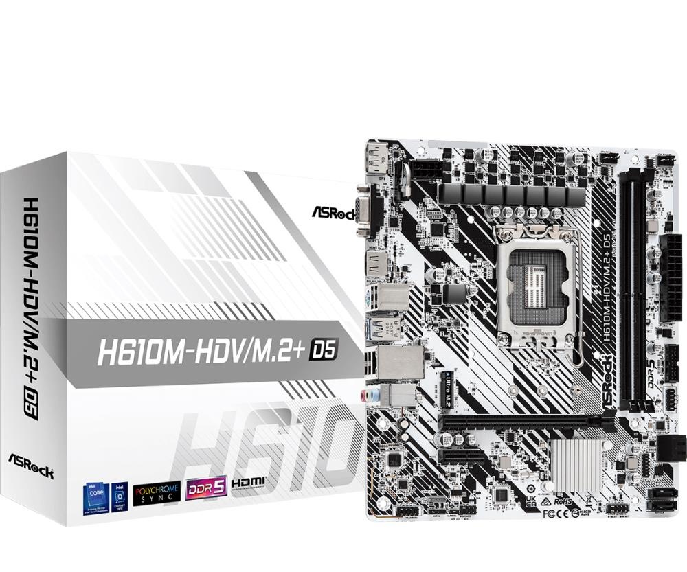 Asrock emaplaat, Intel H610, 2DDR5