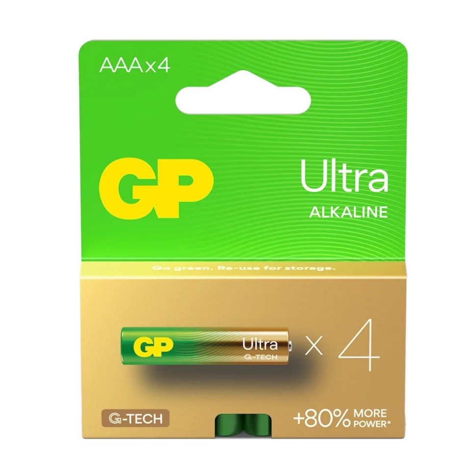 GP Battery patarei Alkaline LR03 /AAA GP Ultra 4tk.