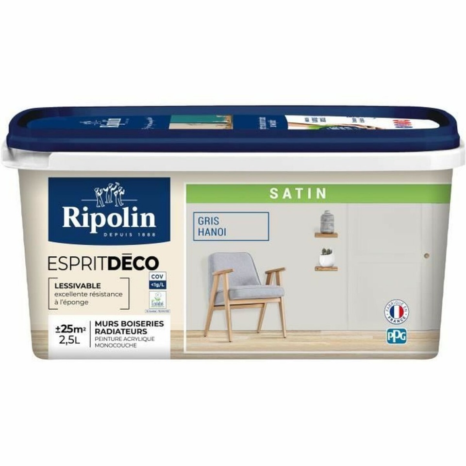 Ripolin akrüülvärv Hallikas must 250ml