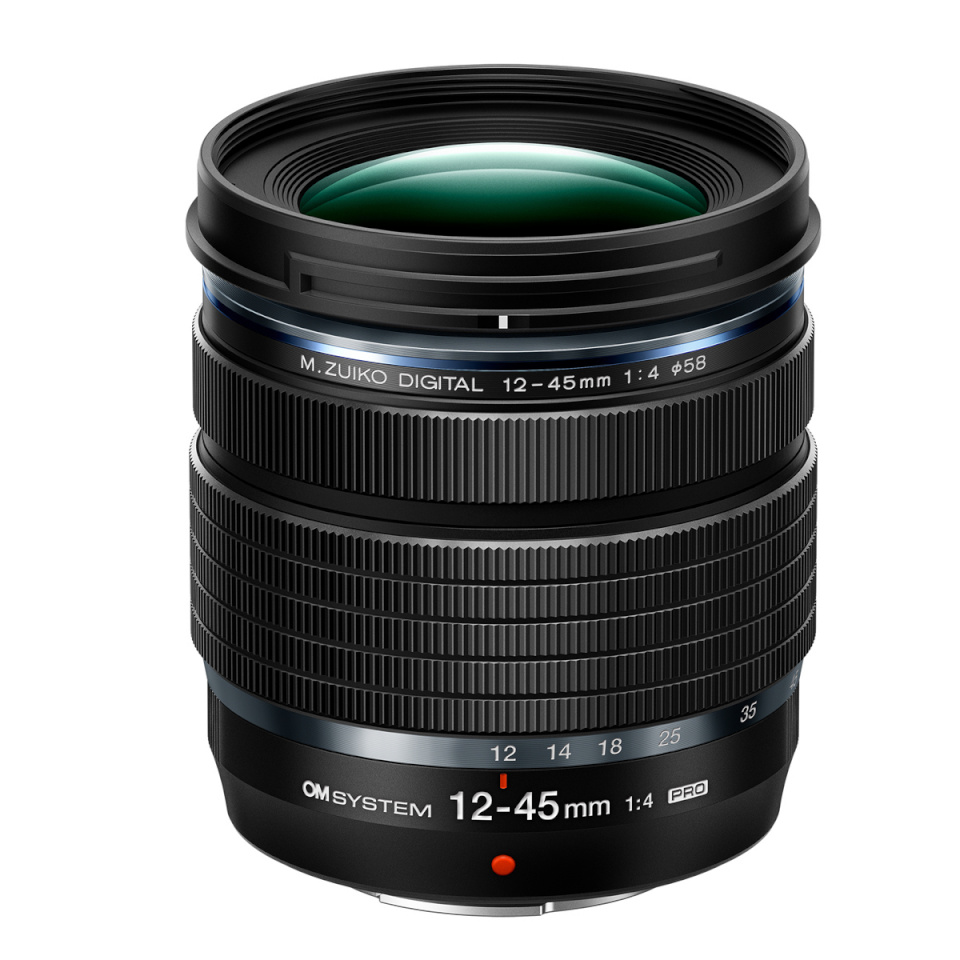 OM SYSTEM M.Zuiko ED 4.0/12-45 PRO must objektiiv