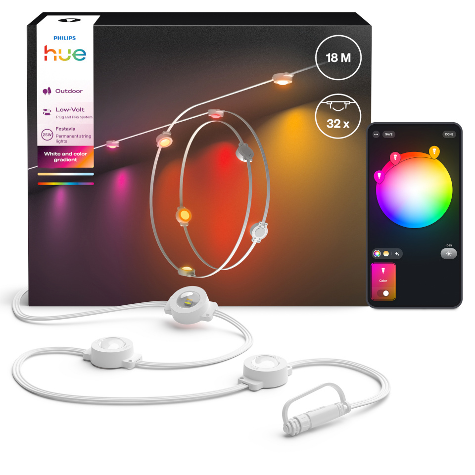 Philips Hue Festavia püsivad dekoratiivvalgustite komplektid, 18 m