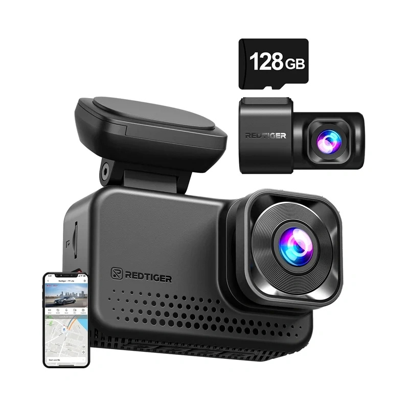 Redtiger pardakaamera VC70 Wi-Fi 4K + 2.5K 128GB Dashcam