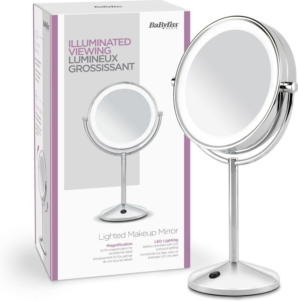 Babyliss meigipeegel 9436E LED Makeup Mirror, hõbedane