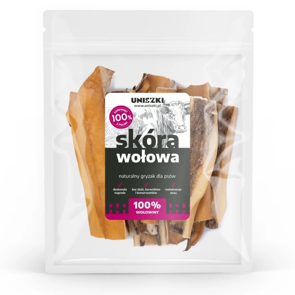 Uniszki maius koerale Beef Skin - Dog Treat - 100 g