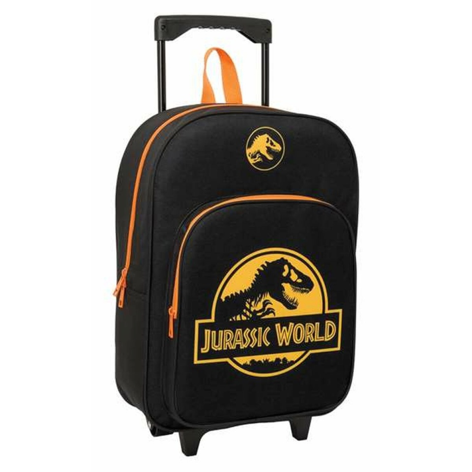 Jurassic World ratastega koolikott must 32x42x14cm