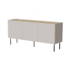 Cama Meble puhvetkapp FELLINI chest of drawers 150x40x70 cashmere + oiled oak top