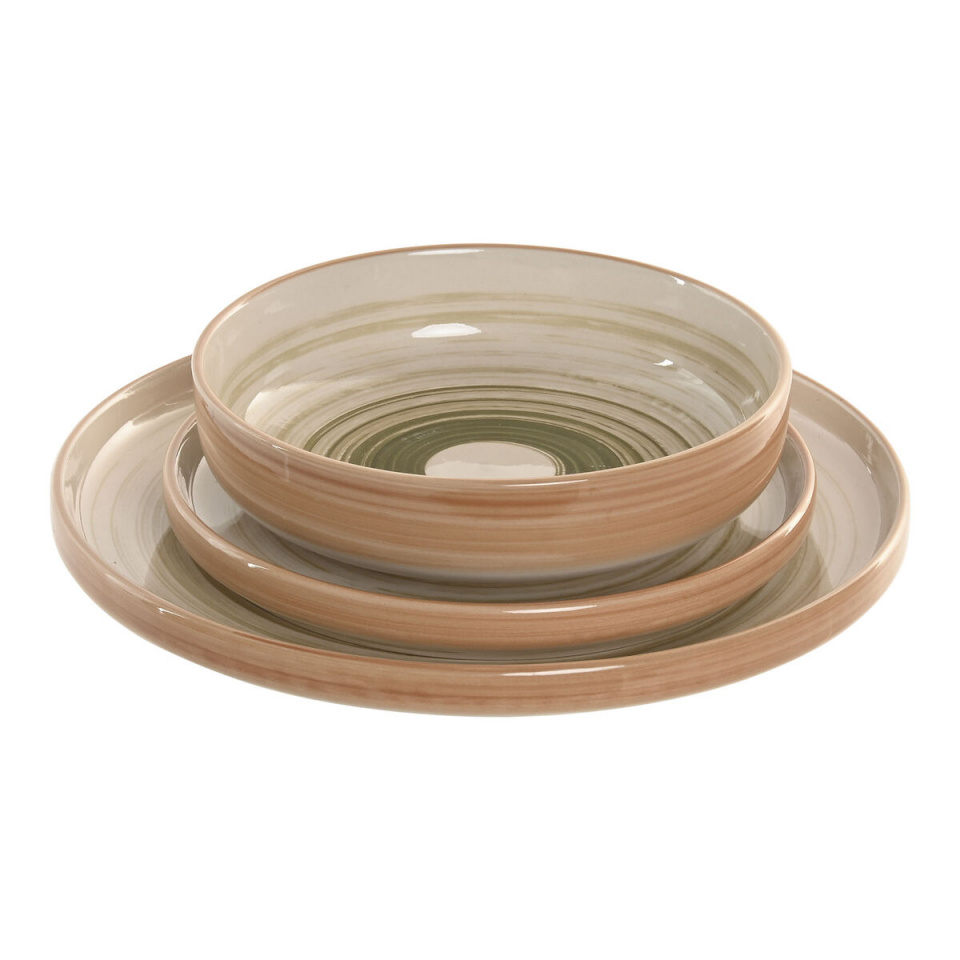 Home ESPRIT Lauanõud roheline Keraamika 18tk