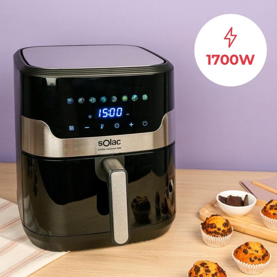 Solac õhufritüüri must 1700 W 8 L