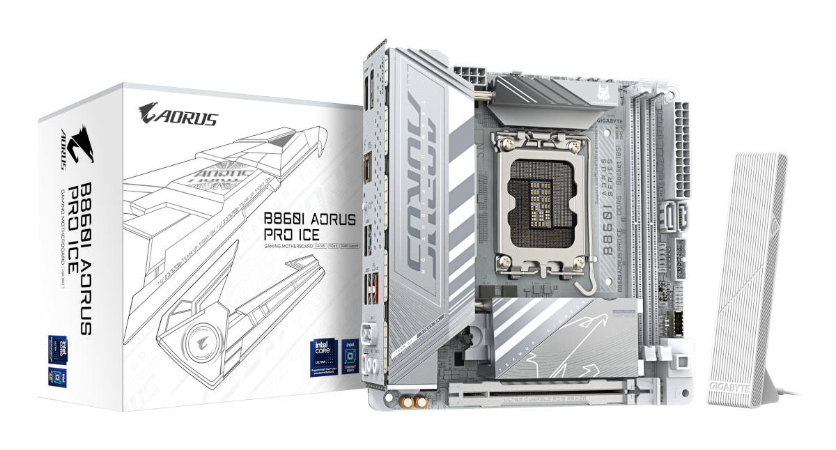 Gigabyte emaplaat B860I AORUS Pro ICE B860, S1851, Mini-ITX, DDR5