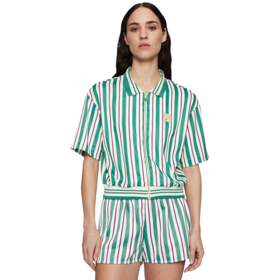 Fila T-särk naistele Polo Lassance roheline-Kremowa FAW0996 13382 suurus M