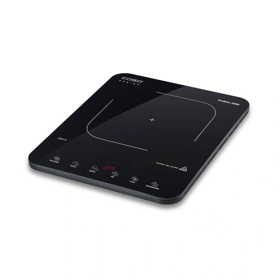 Caso pliidiplaat ProSlim 2000 2236 Mobile single induction hob, Glass, Sensor-touch, must