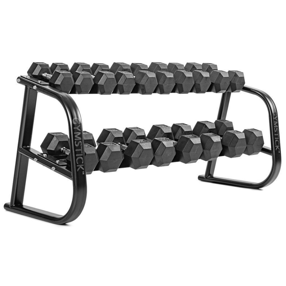 Gymstick hantlid Pro Hex 10-30kg + alus