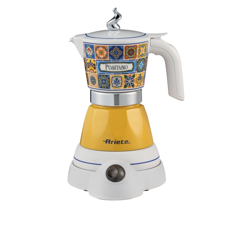 Ariete elektriline kohvimasin Moka Positano Electric Coffee Maker, valge/kollane