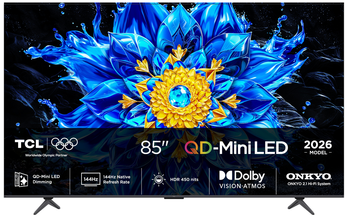 TCL televiisor P8L 85P8L TV 2.16 m (85") 4K Ultra HD Smart TV Wi-Fi must 450 cd/m²
