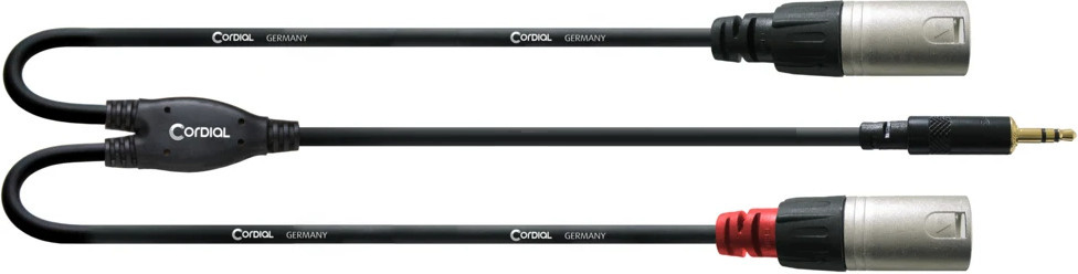 Cordial mikrofonikaabel Y-, 3,5mm 2 x XLR, 3 m
