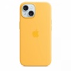 Apple kaitsekest Silicone Case with MagSafe for iPhone 15 - Sunshine