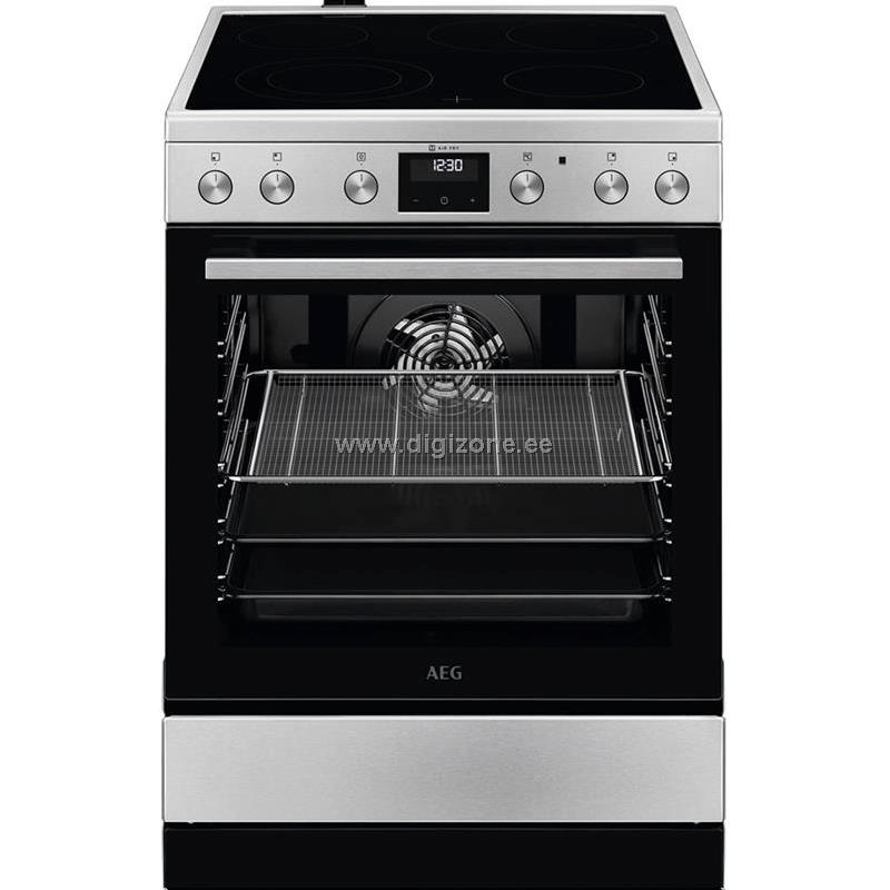 Aeg keraamiline pliit 5000 Surround Cook Ceramic Cooker, 73L, 60cm, roostevaba teras