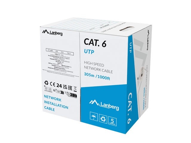 Lanberg võrgukaabel UTP LAN cable CAT.6 305M CCA wire hall fluke passed