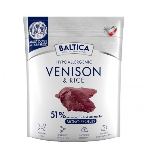 Baltica kuivtoit koerale Nutraceutic Hypoallergenic Medium Breeds Venison with Rice, 1kg