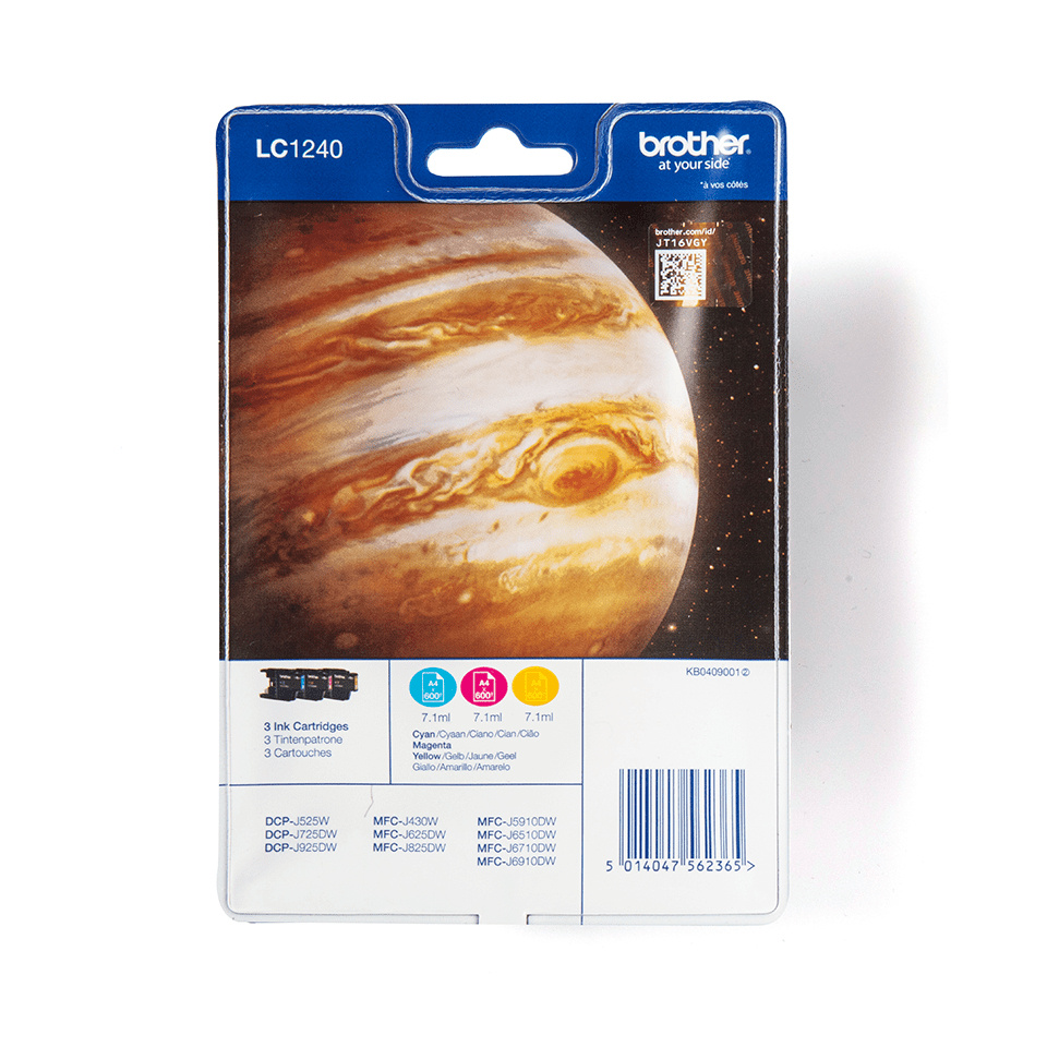 Brother tindikassett LC-1240RBWBP Rainbow Blisterfarbtintenset