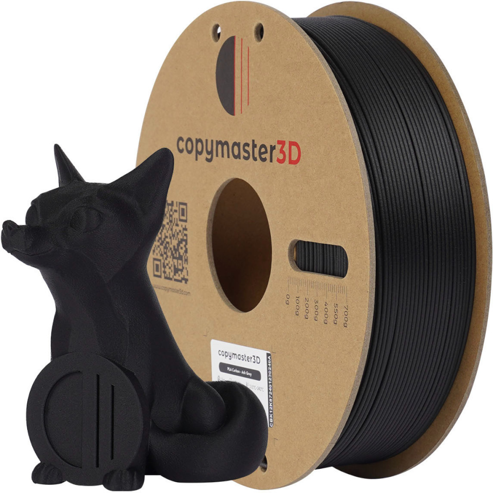 Copymaster3D PLA Carbon 3D printer niit, 1,75 mm, tuhk