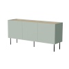 Cama Meble puhvetkapp FELLINI chest of drawers 150x40x70 olive + oiled oak top