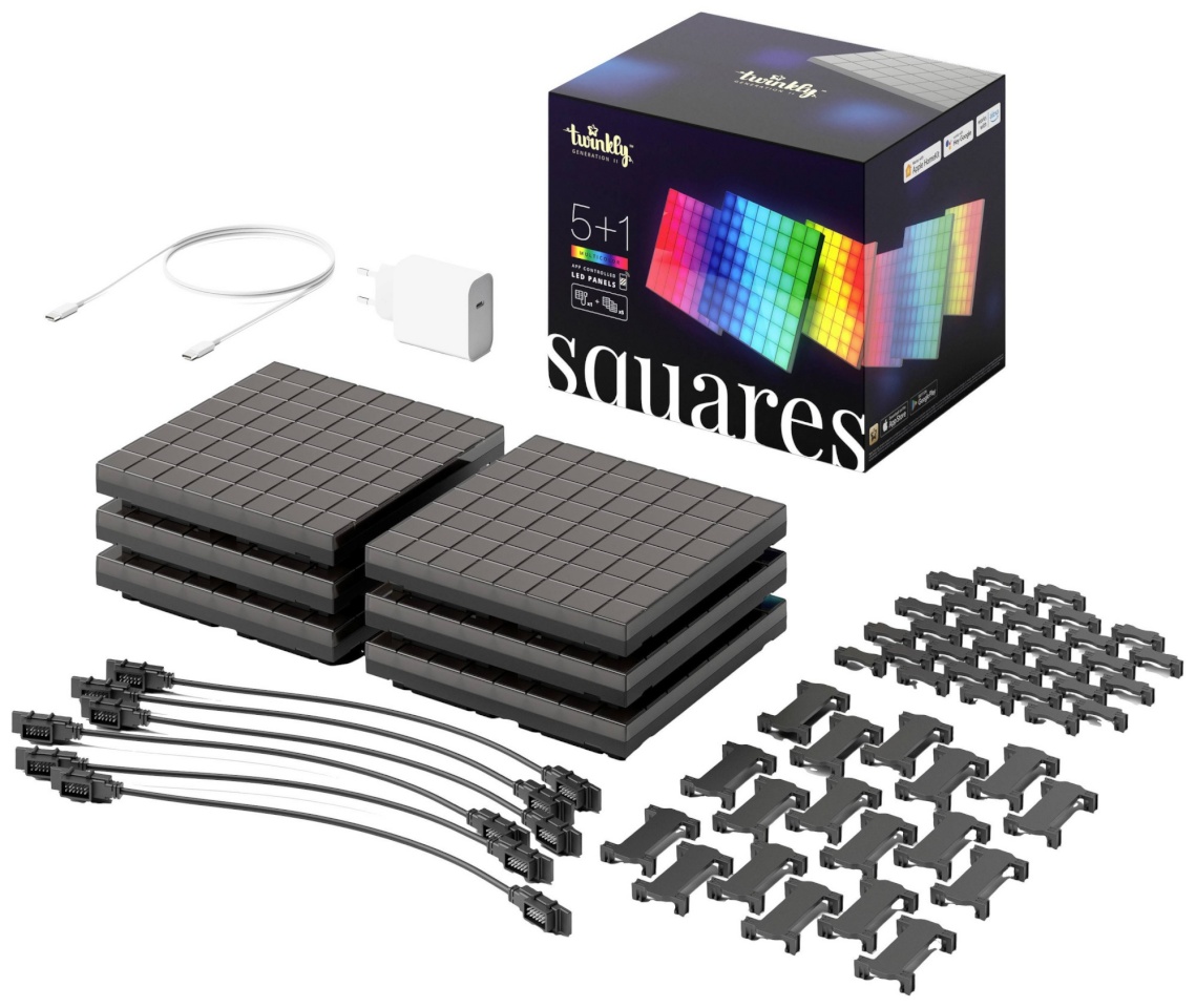 Twinkly valgusti Squares Smart LED Panels RGB Starter Kit, 6 panels, mitmevärviline