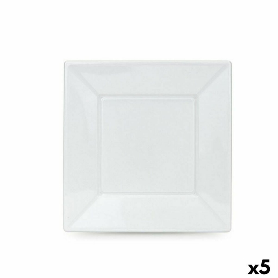 Algon Korduvkasutatavate plaatide komplekt valge Plastmass 23x23x1,5cm (36tk)