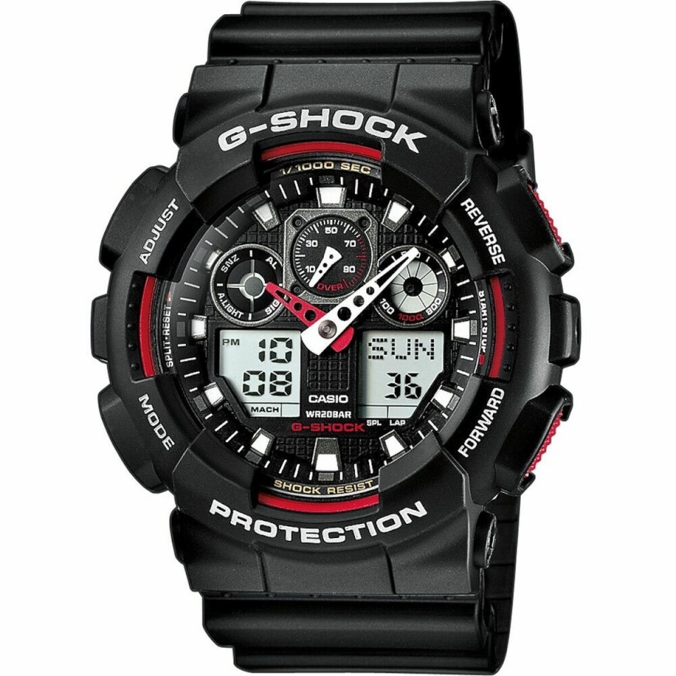 Casio G-Shock meeste kell GA-100-1A4ER must (Ø 51mm)