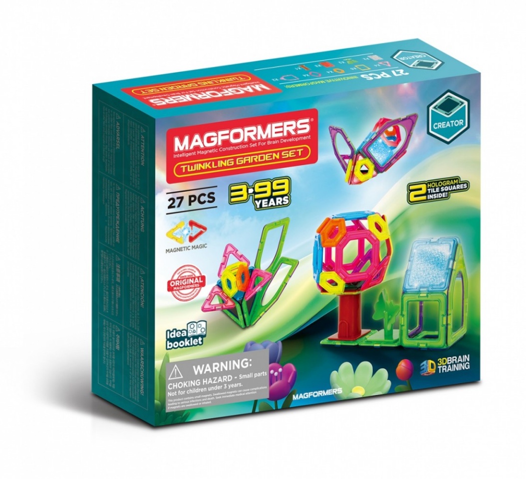 Magformers konstruktor Magnetic blocks Twinkling garden 27-osaline