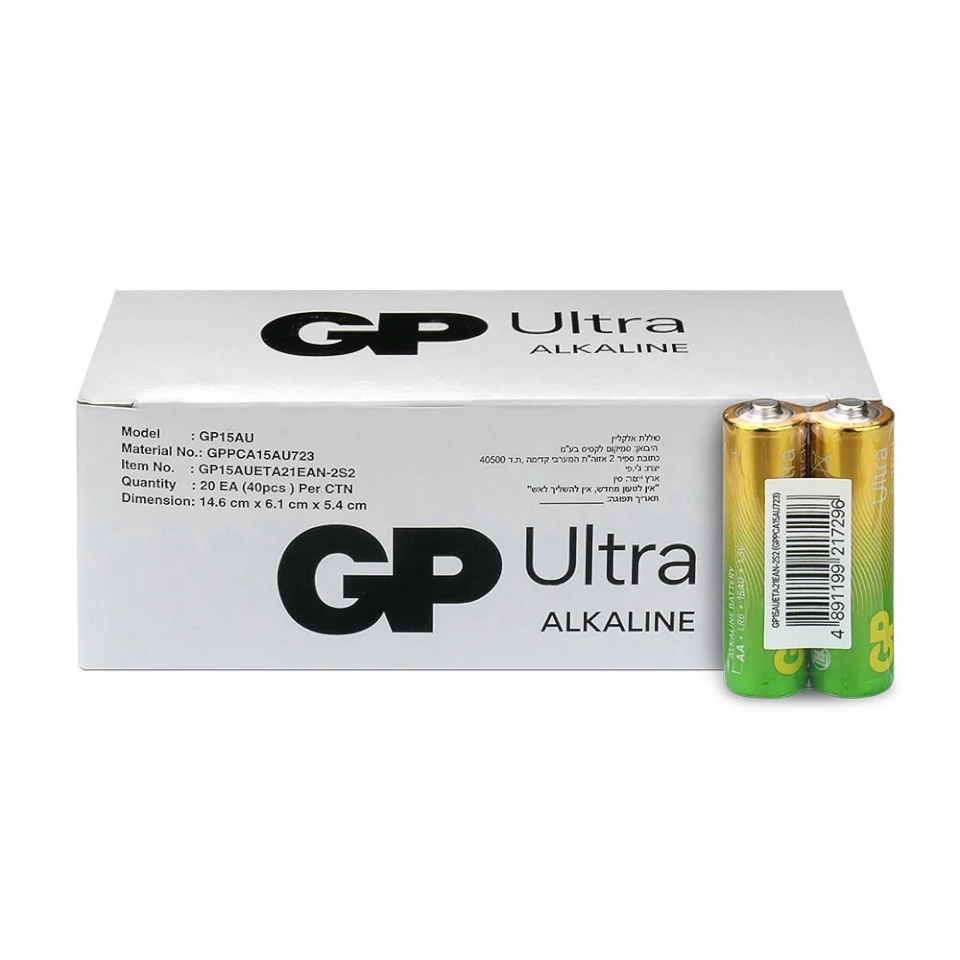 GP Battery patarei Alkaline LR6/ AA GP Ultra 40tk.