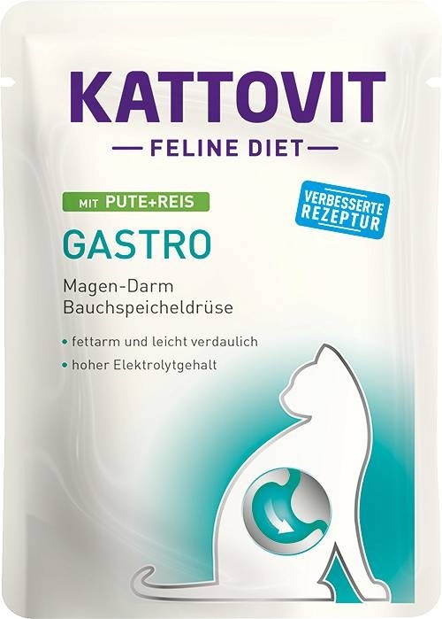 Kattovit kassitoit Feline Diet Gastro Turkey with Rice, 85g