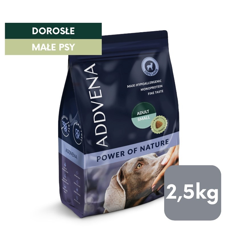 Addvena kuivtoit koerale POWER OF NATURE dla Adults psów małych ras 2,5kg