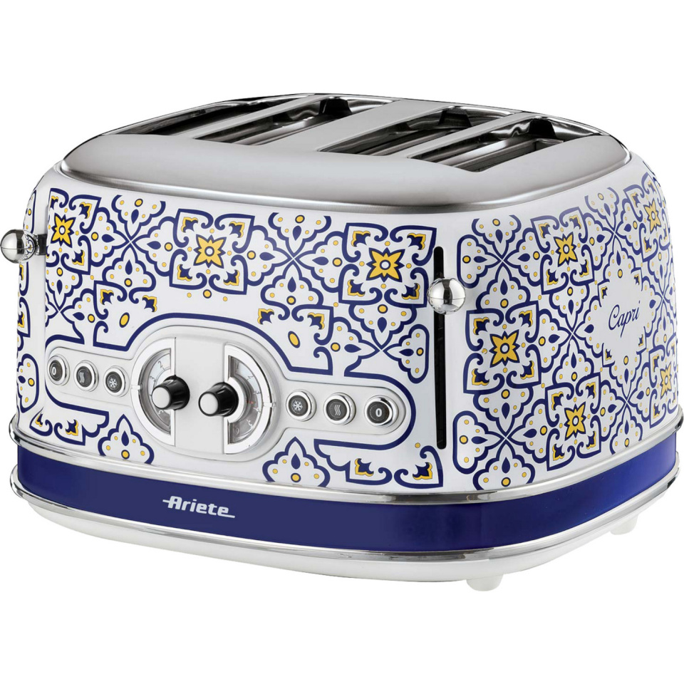 Ariete röster Capri 4-Slice Toaster, valge/sinine 