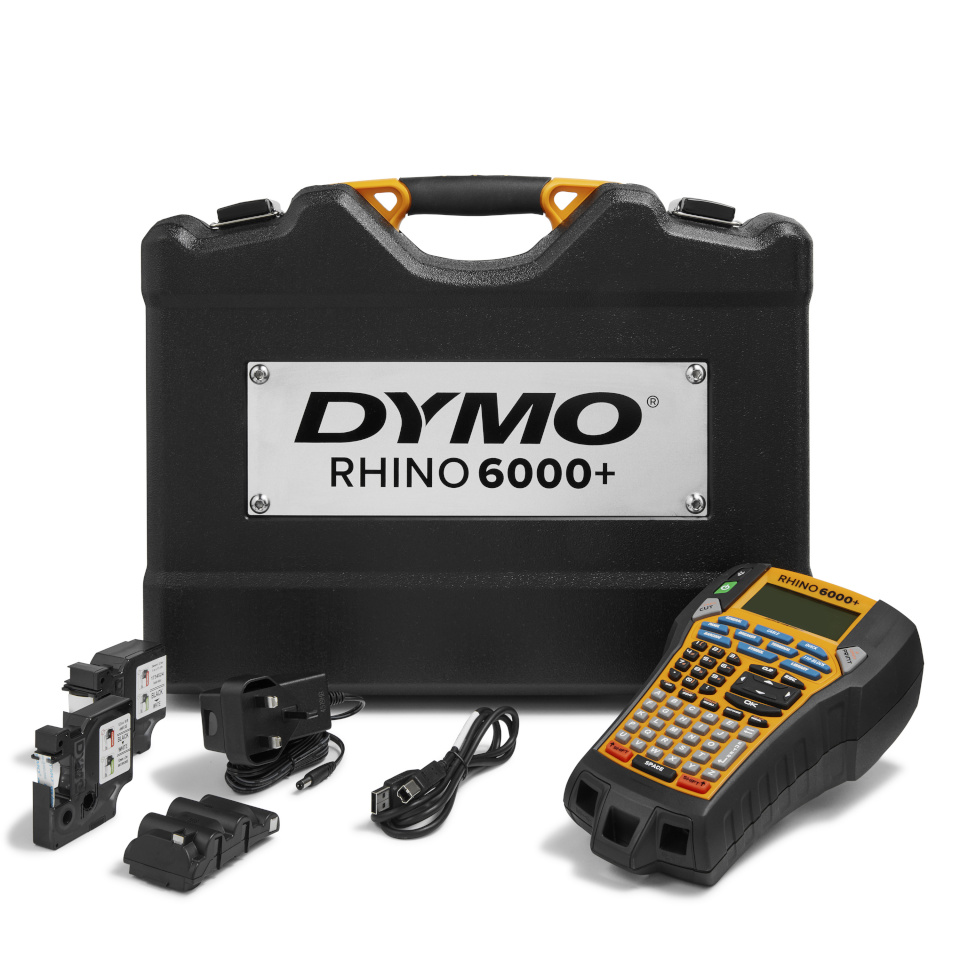 Dymo etiketiprinter Rhino 6000+ im stabilen Hartschalenkoffer ABC UK