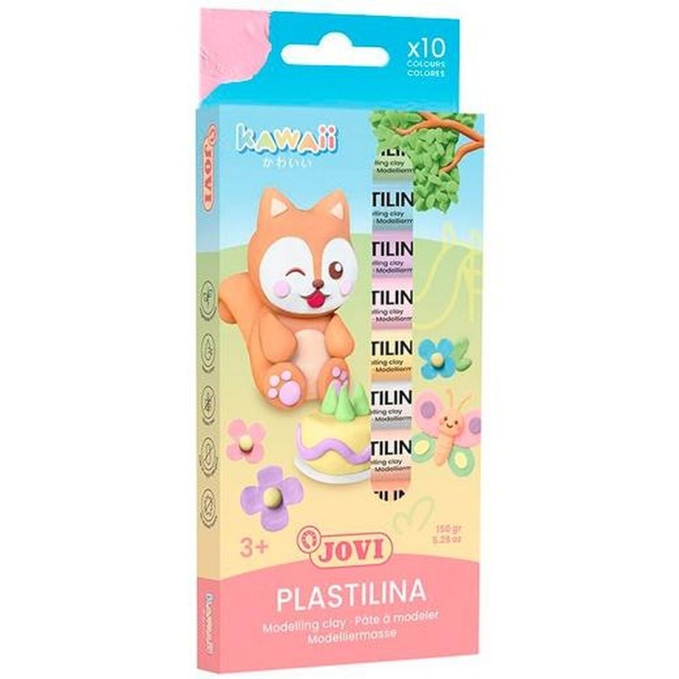 Jovi plastiliin kangides KAWAII mitmevärviline 10 tk
