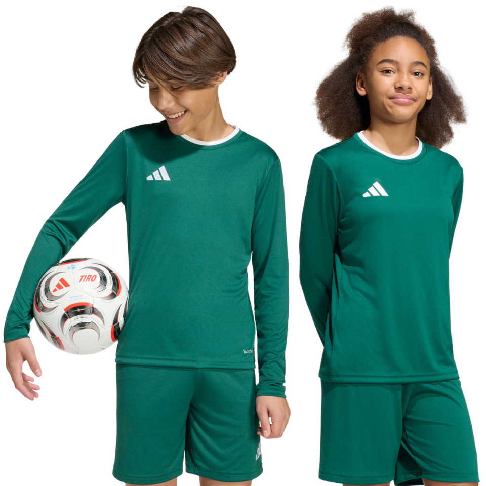 Adidas Teamwear T-särk lastele Entrada 26 Long Sleeve Jersey roheline KF5873 suurus 128cm