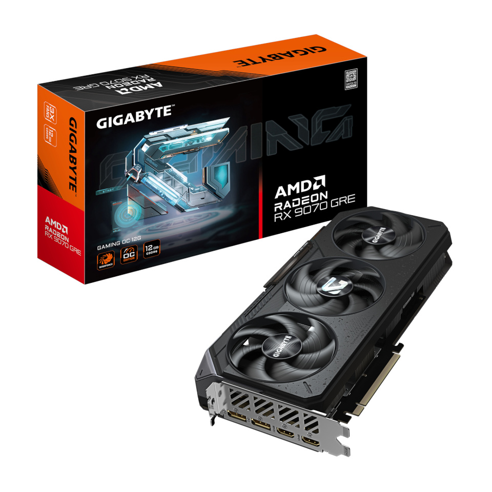 Gigabyte videokaart Radeon RX9070 GRE Gaming 12GB GDDR6 2xHDMI 2xDP
