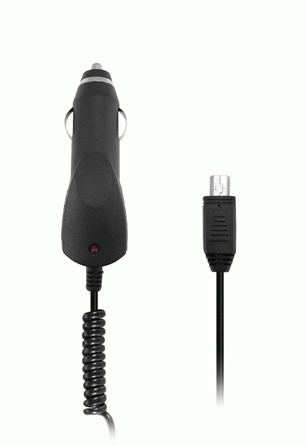 Fonex micro-USB autolaadija, 1A, must