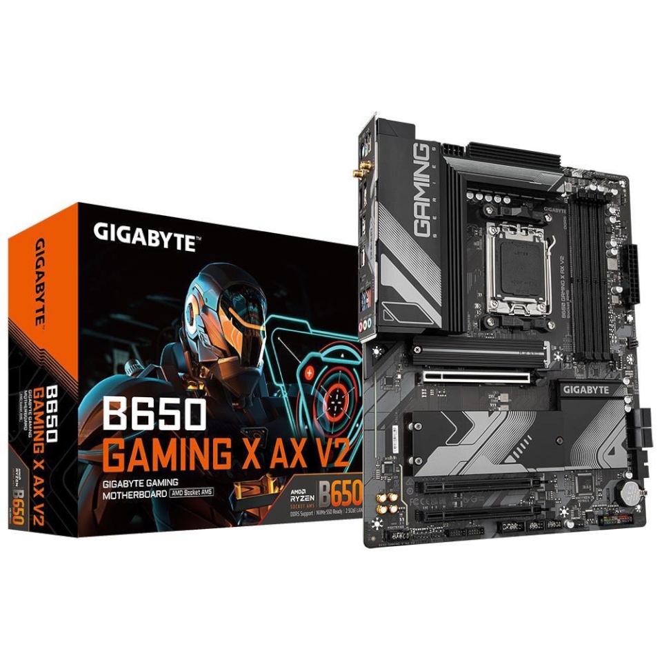 Gigabyte emaplaat AMD B650 sam5 ATX memory Ddr5 memory Slots 4 1xPSIe 16x 1xPSIe 3.0 1x 3xm.2 1xhdmi 1xdisplayport 3xusb 2.0 4xusb 3.2 1xusb-c 1xps/2 1xrj45 3xaudio Port b650gamingxaxv21.1