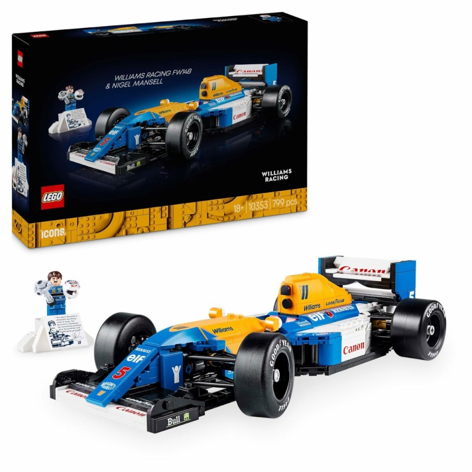 Lego klotsid konstruktor ICONS 10353 Williams Racing FW14B i Nigel Mansell 799-osaline