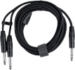 Fuj:tech helikabel 6,3 mm TRS isas – 2 x 6,3 mm TS isas Y-adapterkaabel, 3 m