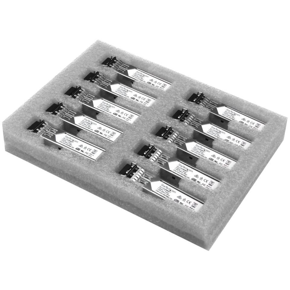 StarTech STARTECH.COM Gigabit LWL SFP Transceiver Modul - Cisco GLC-SX-MM kompatibel - MM LC - 550m - Mini GBIC 10er Pack - 1000Base-SX