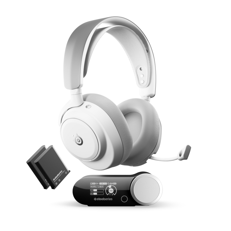 Steelseries kõrvaklapid Arctis Nova Pro Omni Wireless Gaming Headset White, valge