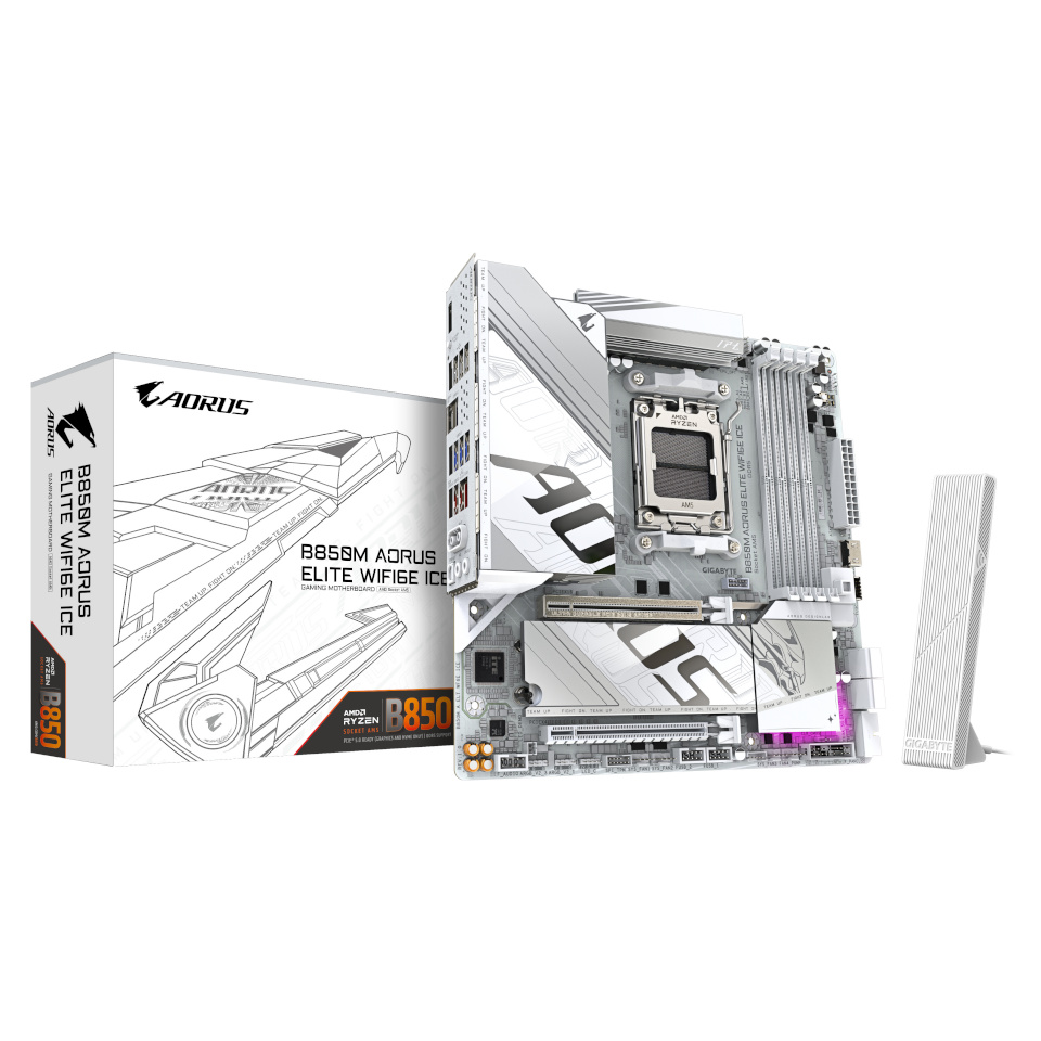 Gigabyte emaplaat B850M A ELT WF6E ICE (B850,AM5,mATX,DDR5)
