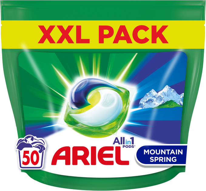 Ariel pesukapslid All-in-1 PODS Mountain Spring, 50tk