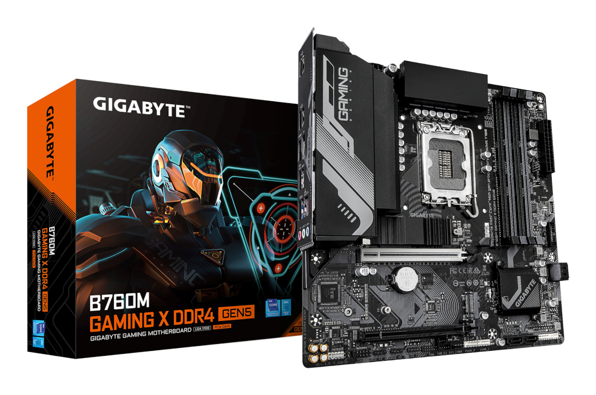 Gigabyte emaplaat intel B760 LGA 1700 micro ATX ram Ddr4-sdram 4xslots 2xnumber Of M.2 (m) Slots b760mgxddr4gen5